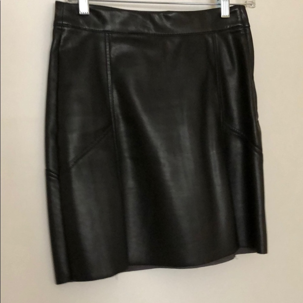Faux leather skirt